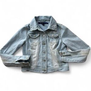 Light Blue Denim Jacket with Studs